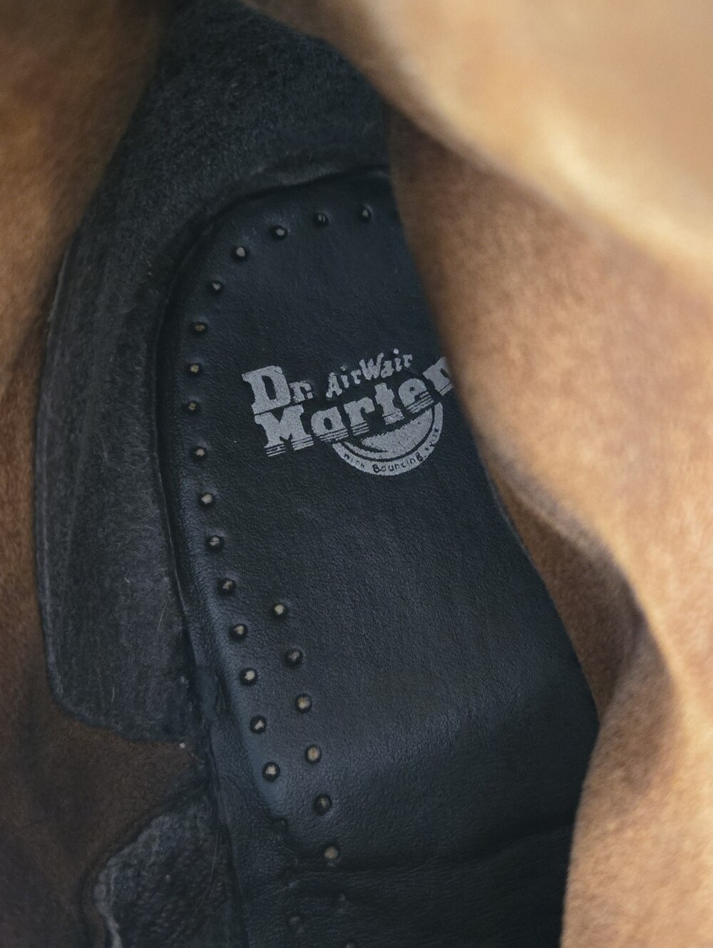 Dr. Martens Brown Suede Studded Triple-Buckle Ankle Boots Size 9 - Picture 13 of 14